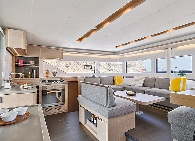 Galley of All for love, a Lagoon 51 catamaran at Seget Donji, Croatia