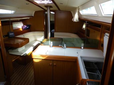 Galley of Kos 36.2, a Jeanneau Sun Odyssey 36i sailboat at Municipal Unit of Lefkada, Greece
