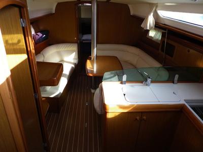 Salon of Kos 36.2, a Jeanneau Sun Odyssey 36i sailboat at Municipal Unit of Lefkada, Greece