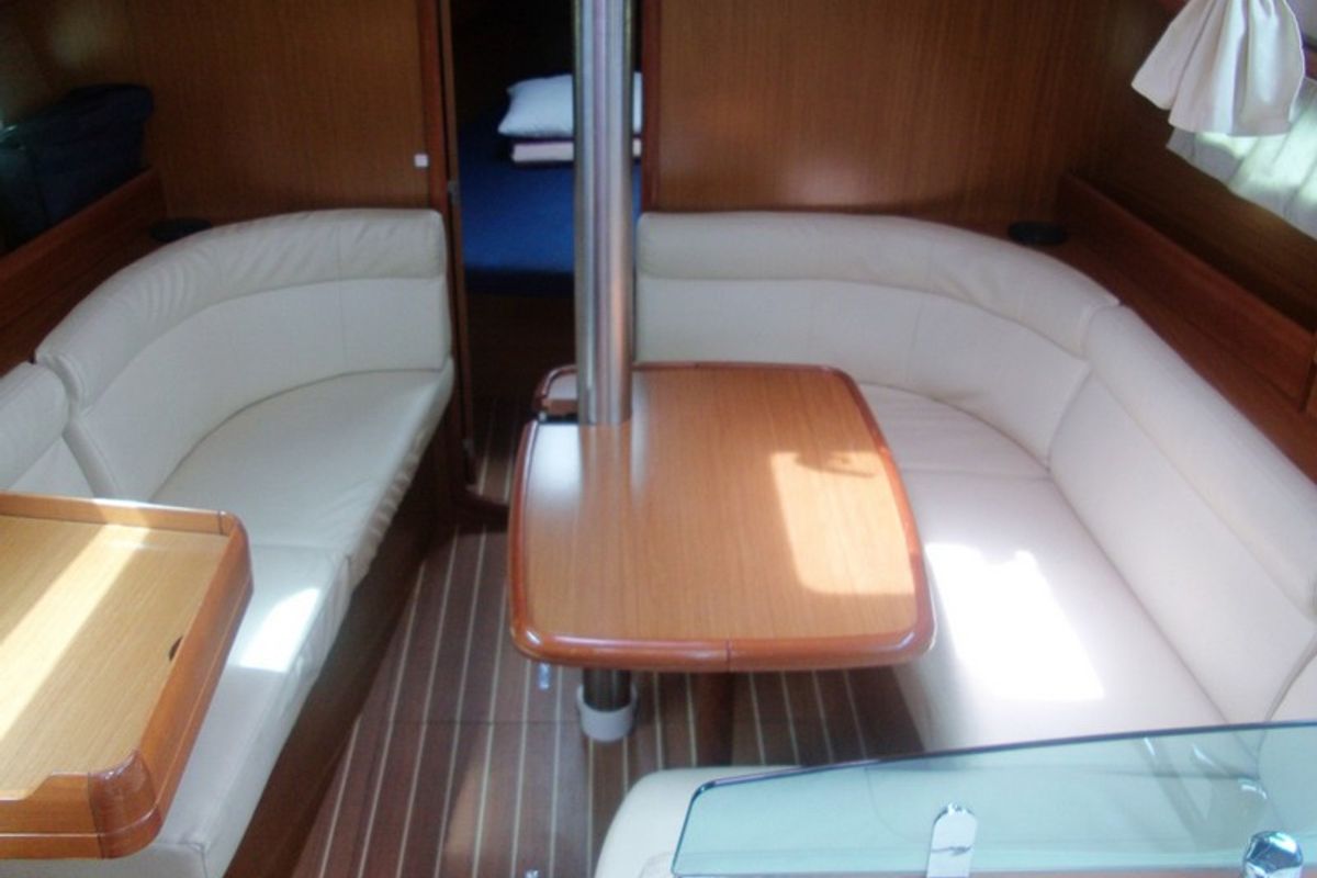 Salon of Kos 36.2, a Jeanneau Sun Odyssey 36i sailboat at Municipal Unit of Lefkada, Greece
