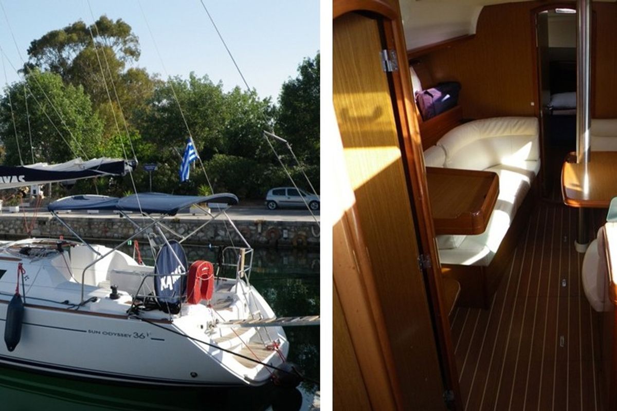 Kos 36.2, a Jeanneau Sun Odyssey 36i sailboat at Municipal Unit of Lefkada, Greece