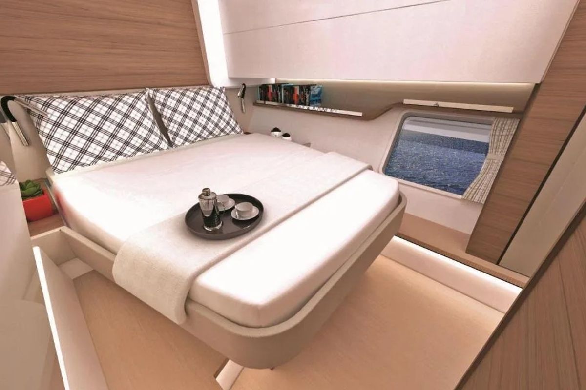 Cabin on Morale Compass, a Bali Catspace OW catamaran at Parham Town, British Virgin Islands