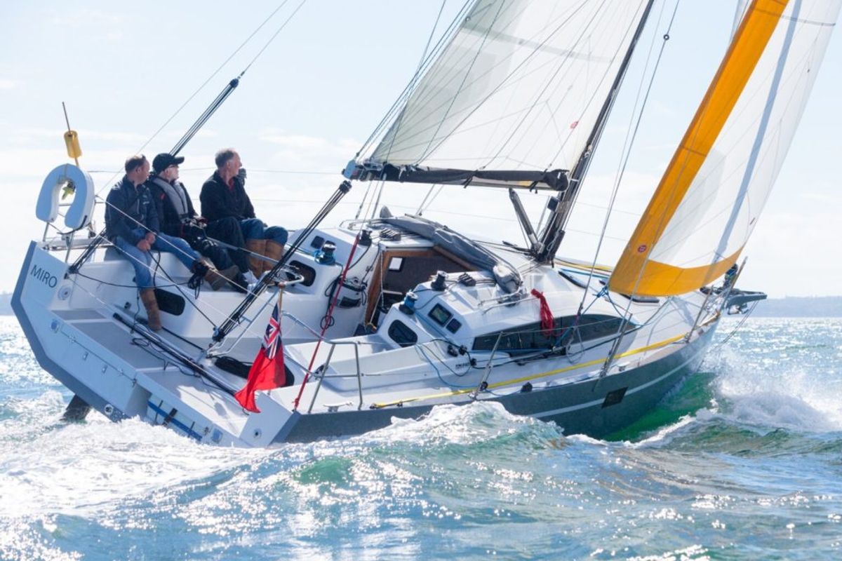 Exterior view of Shore Line, a RM Yachts RM 890 sailboat at La Rochelle, France