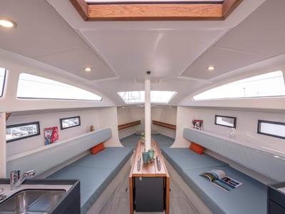 Salon of Shore Line, a RM Yachts RM 890 sailboat at La Rochelle, France