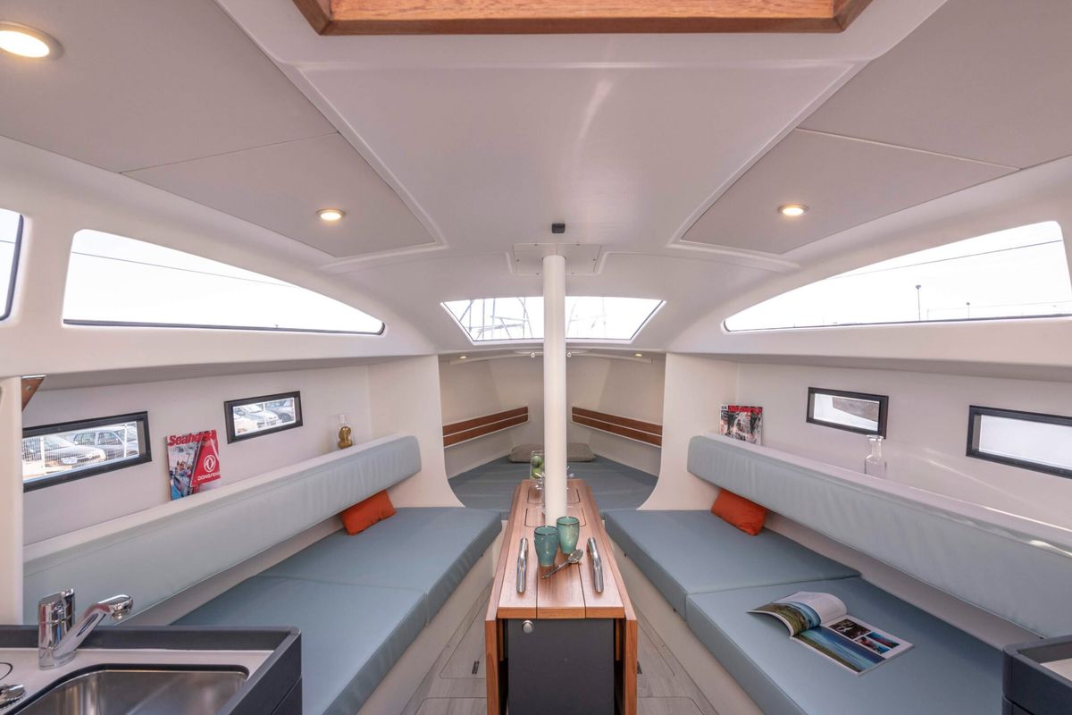 Salon of Shore Line, a RM Yachts RM 890 sailboat at La Rochelle, France