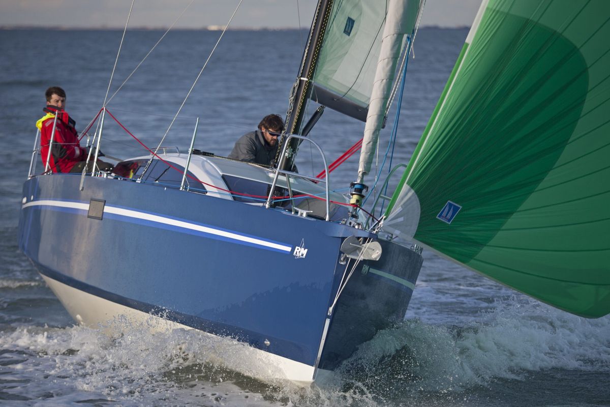 Exterior view of Shore Line, a RM Yachts RM 890 sailboat at La Rochelle, France