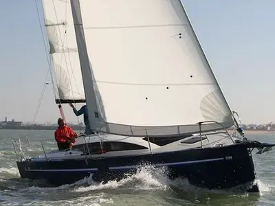 Exterior view of Shore Line, a RM Yachts RM 890 sailboat at La Rochelle, France