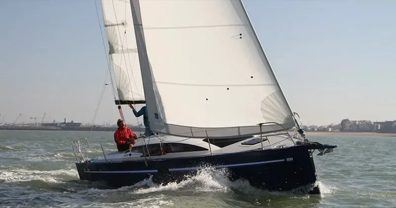 Exterior view of Shore Line, a RM Yachts RM 890 sailboat at La Rochelle, France
