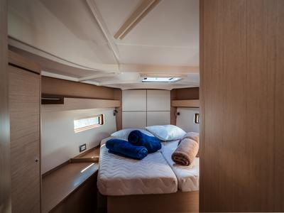 Cabin on Nika, a Beneteau Oceanis 40.1 sailboat at Olbia, Italy