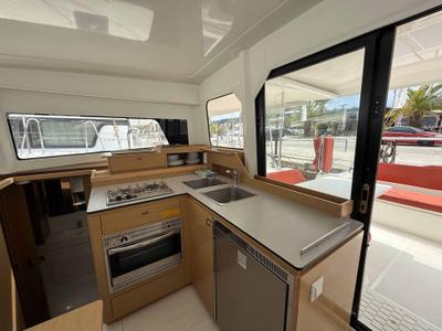 Galley of ROXY, a Excess 11 catamaran at Kontokali, Greece