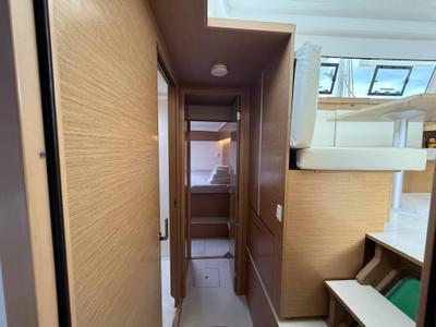 Salon of ROXY, a Excess 11 catamaran at Kontokali, Greece