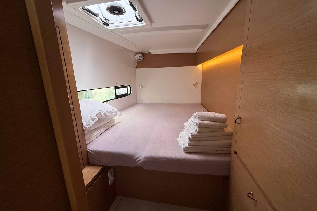 Cabin on ROXY, a Excess 11 catamaran at Kontokali, Greece