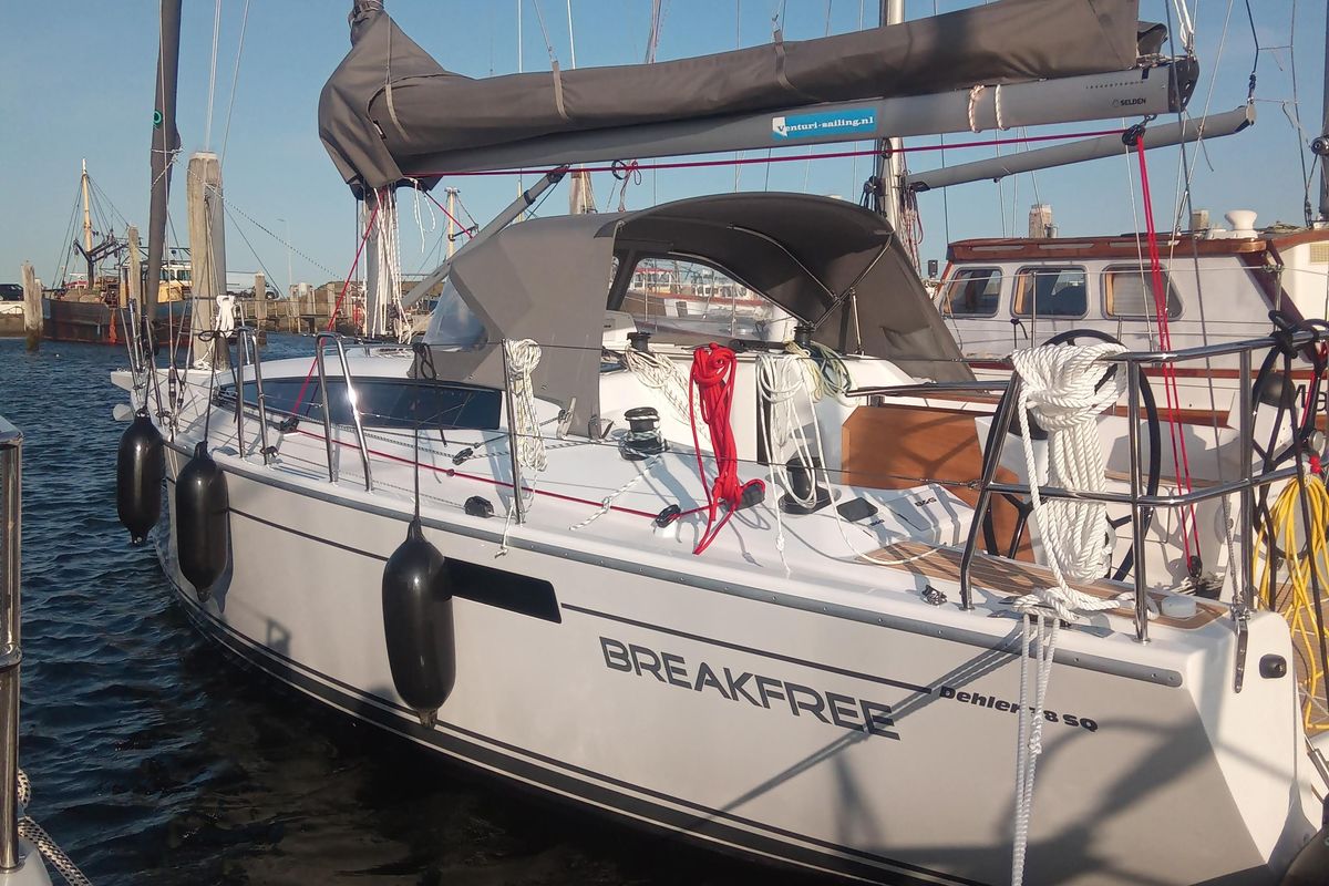 Exterior view of Break Free, a Dehler 38 sailboat at Yerseke, Netherlands
