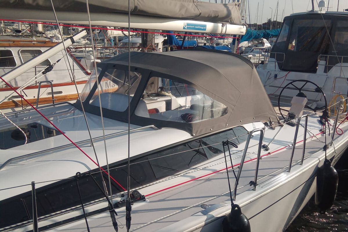 Exterior view of Break Free, a Dehler 38 sailboat at Yerseke, Netherlands
