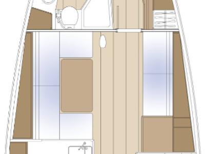 Floor plan of Felice, a Solaris Yachts Solaris 44 sailboat at Toulon, France