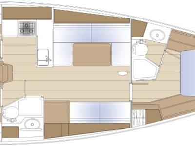 Floor plan of Felice, a Solaris Yachts Solaris 44 sailboat at Toulon, France