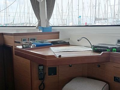 Salon of Genie, a Lagoon 46 catamaran at Seget Donji, Croatia