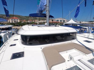 Deck of Genie, a Lagoon 46 catamaran at Seget Donji, Croatia