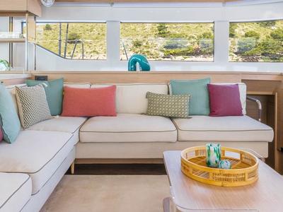 Salon of Montecristo - FIRST CLASS, a Lagoon 60 catamaran at Olbia, Italy