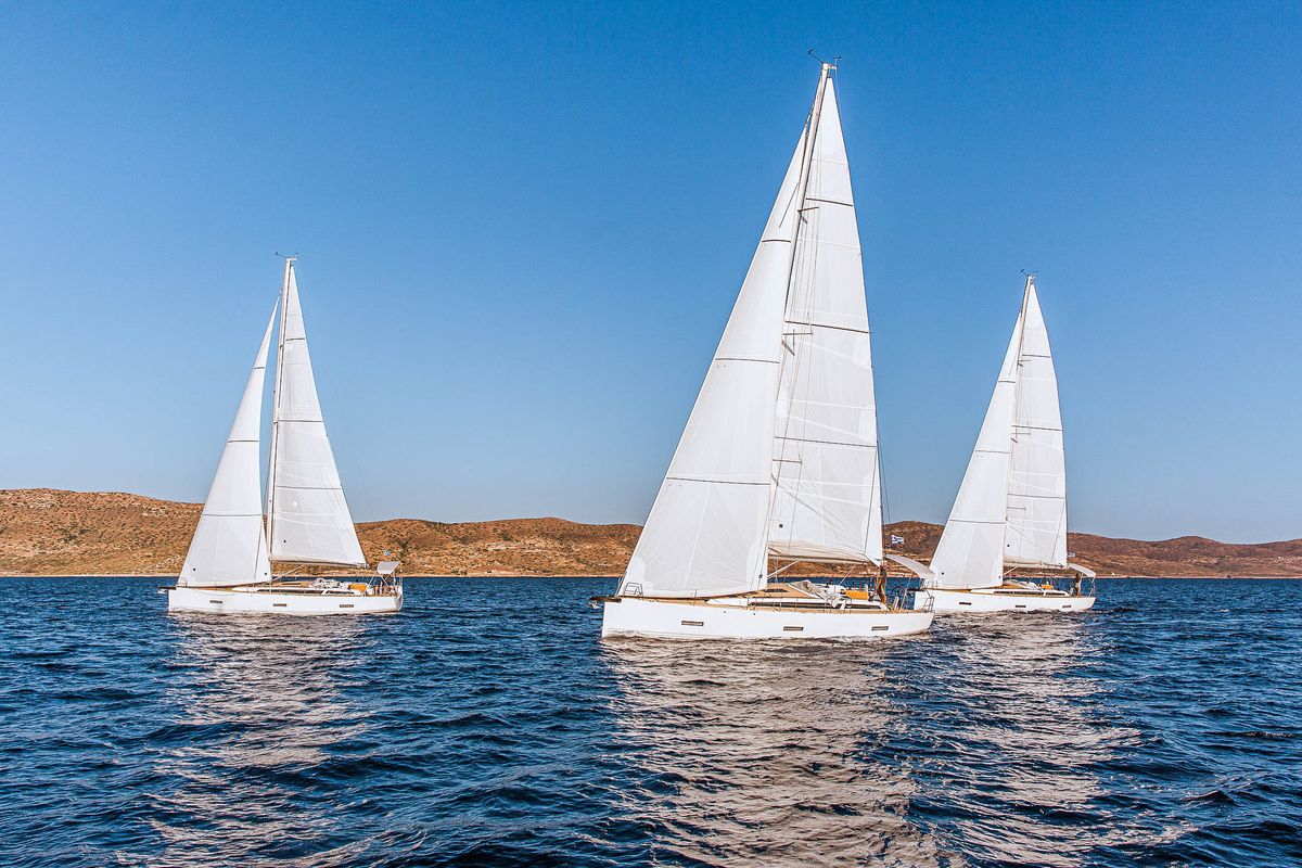 Exterior view of Artemis, a X-Yachts X4⁶ sailboat at Lavreotiki Municipal Unit, Greece