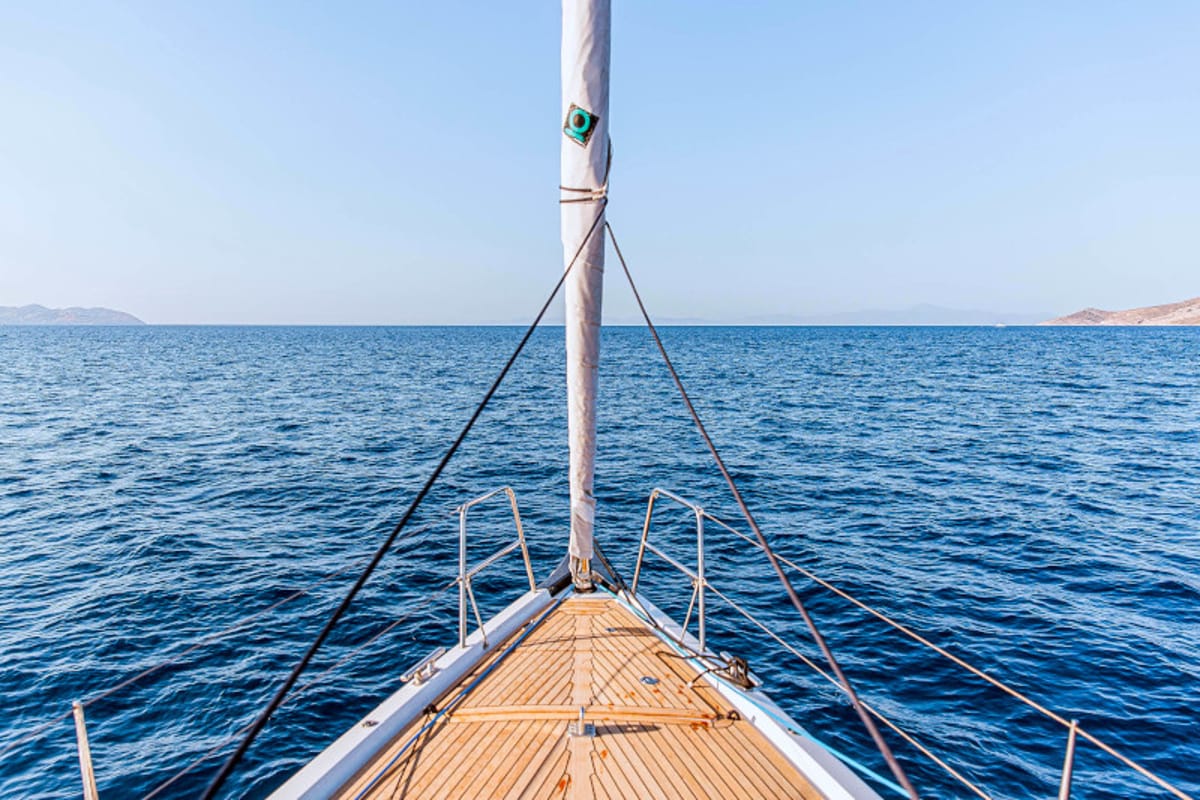 Deck of Artemis, a X-Yachts X4⁶ sailboat at Lavreotiki Municipal Unit, Greece