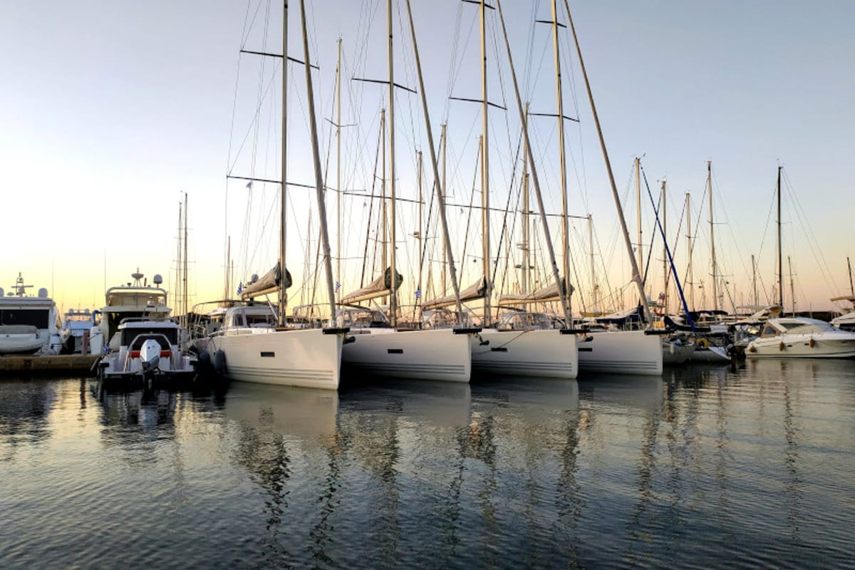 Exterior view of Artemis, a X-Yachts X4⁶ sailboat at Lavreotiki Municipal Unit, Greece