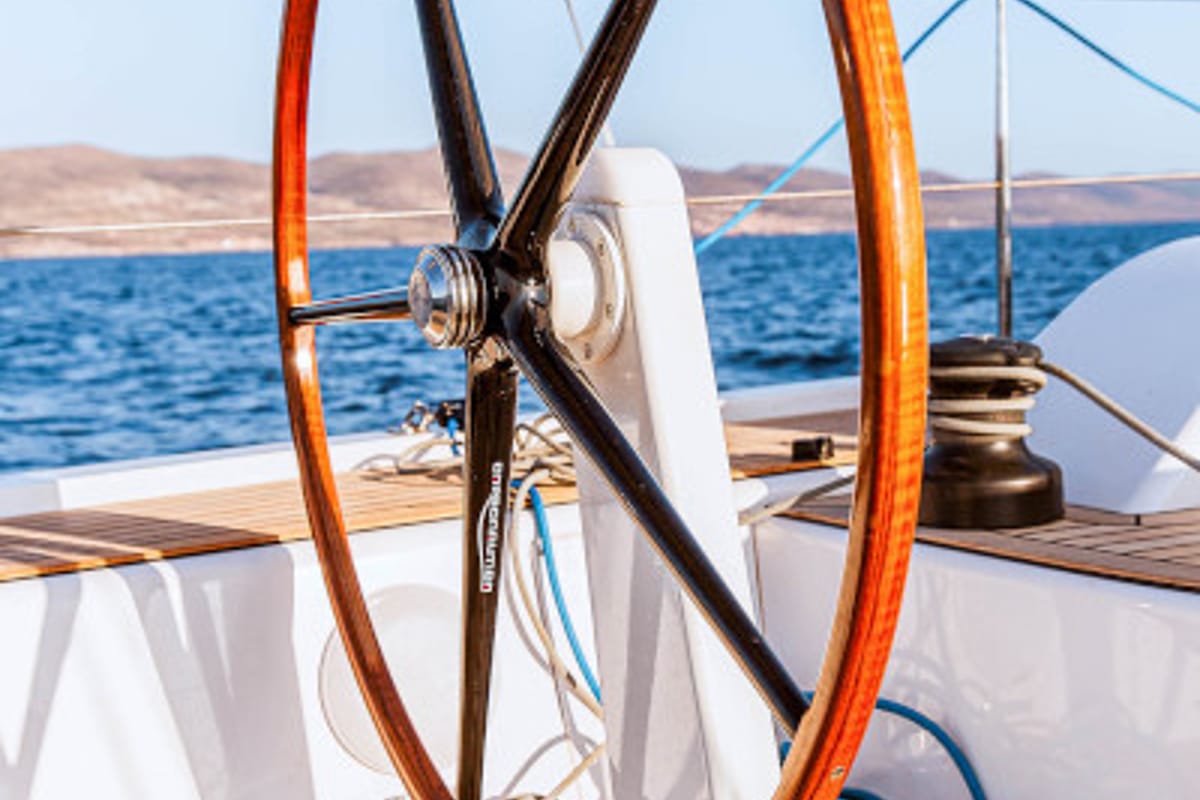 Cockpit of Artemis, a X-Yachts X4⁶ sailboat at Lavreotiki Municipal Unit, Greece