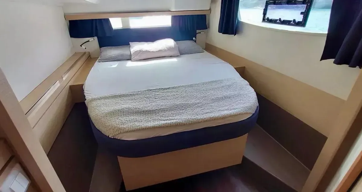 Cabin on Aqua Panda, a Fountaine Pajot Lucia 40 catamaran at Road Town, British Virgin Islands
