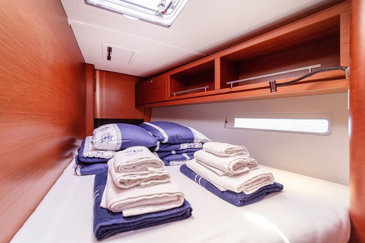 Cabin on Barmaley, a Dufour 56 Exclusive sailboat at Primošten, Croatia