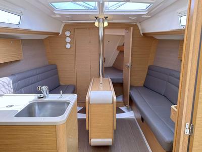 Salon of Dudu, a Dufour 310 GL sailboat at Heiligenhafen, Germany