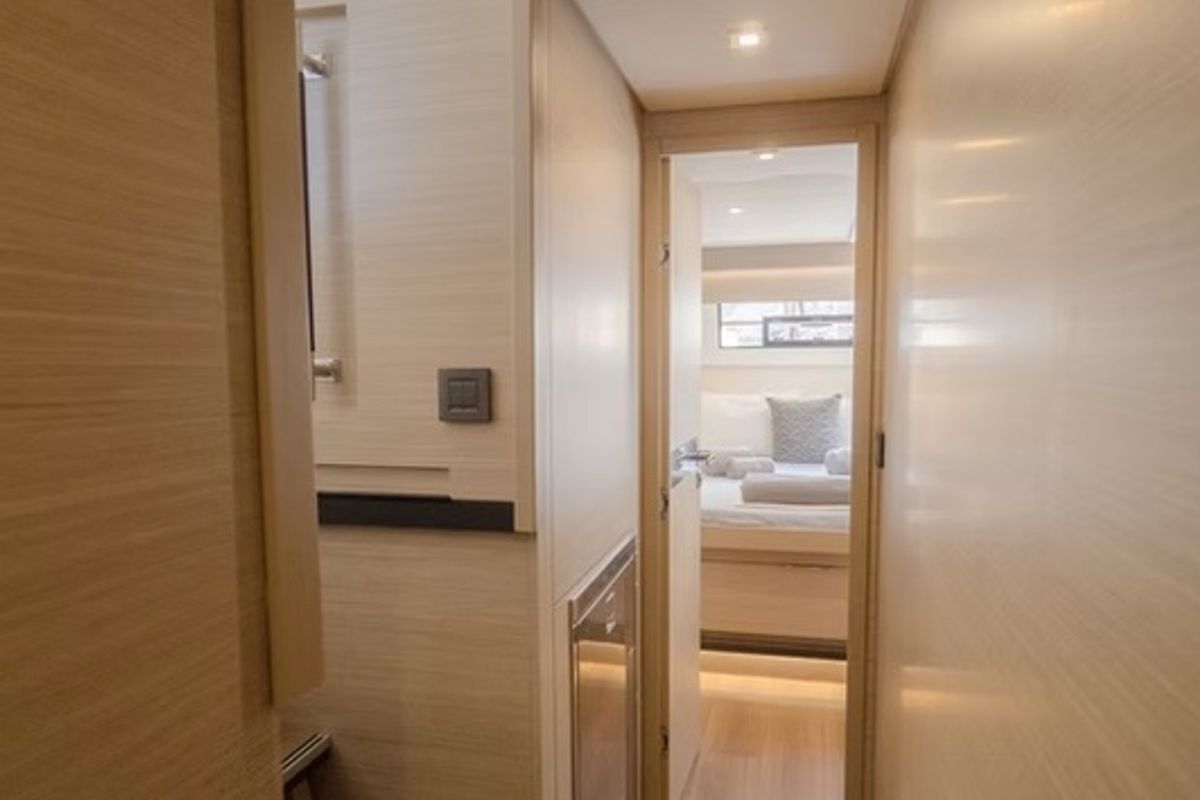 Cabin on Navya, a Lagoon 51 catamaran at Municipal Unit of Lefkada, Greece