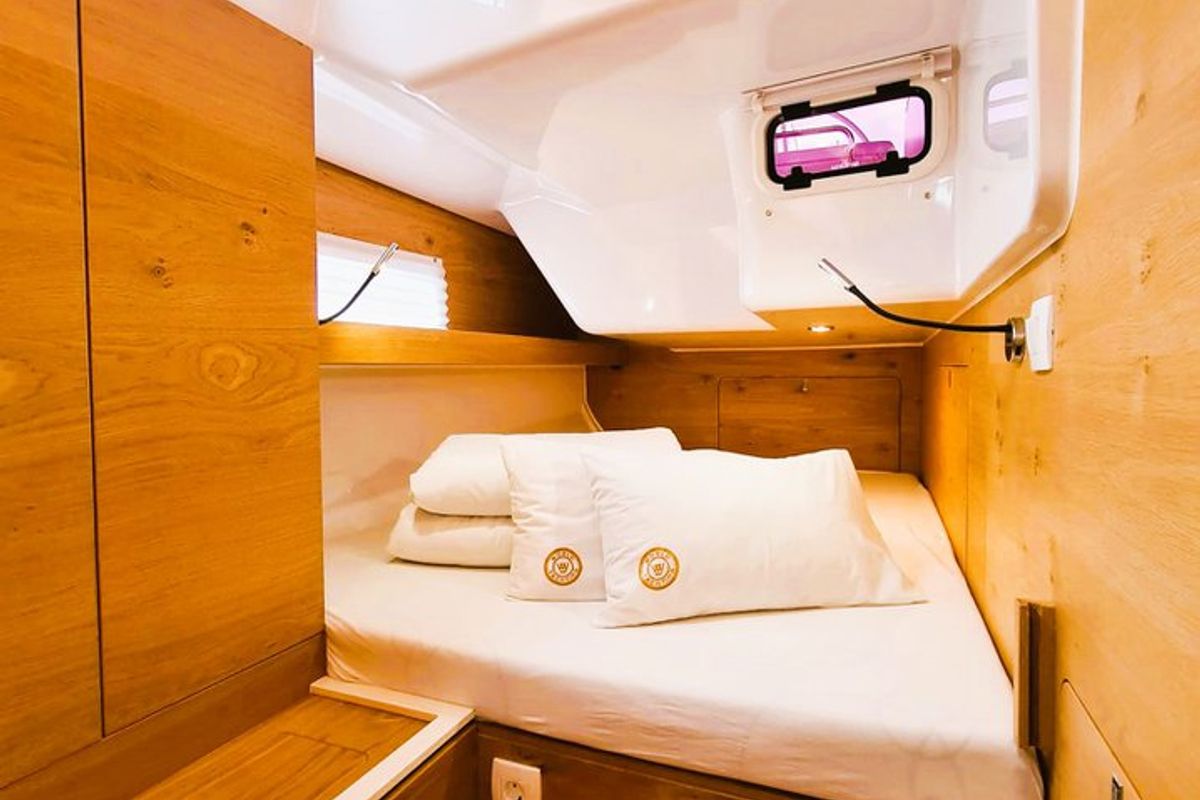 Cabin on St. Marie, a Elan Impression 45 sailboat at Grad Šibenik, Croatia