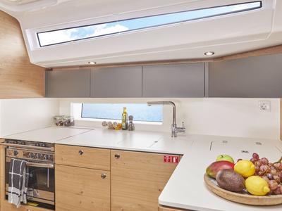 Galley of St. Marie, a Elan Impression 45 sailboat at Grad Šibenik, Croatia