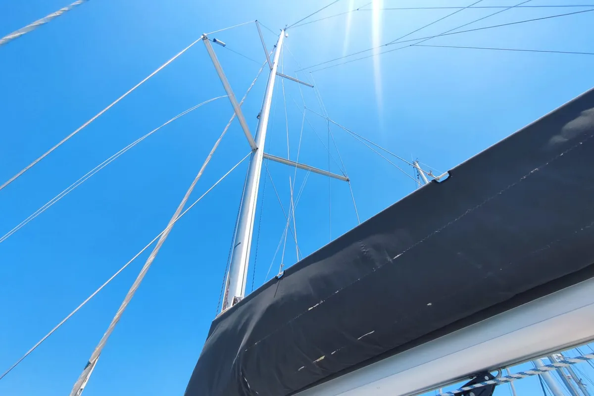 Pandora, a Hanse Yachts Hanse 508 sailboat at Lavreotiki Municipal Unit, Greece