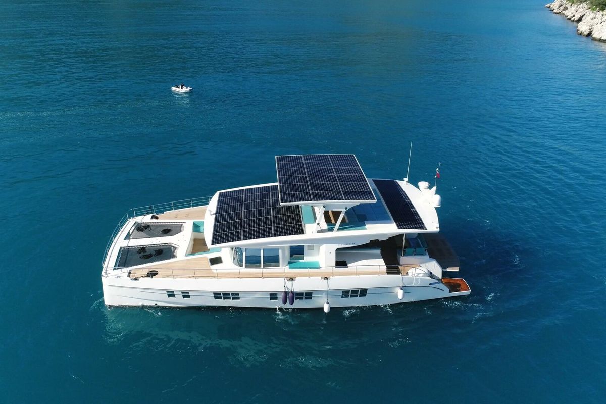 Cabin on Premium +, a Gulet Serenity 64 catamaran at Sant Antoni de Portmany, Spain
