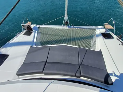 Deck of Emirel, a Fountaine Pajot Isla 40 catamaran at Municipal Unit of Rhodes, Greece