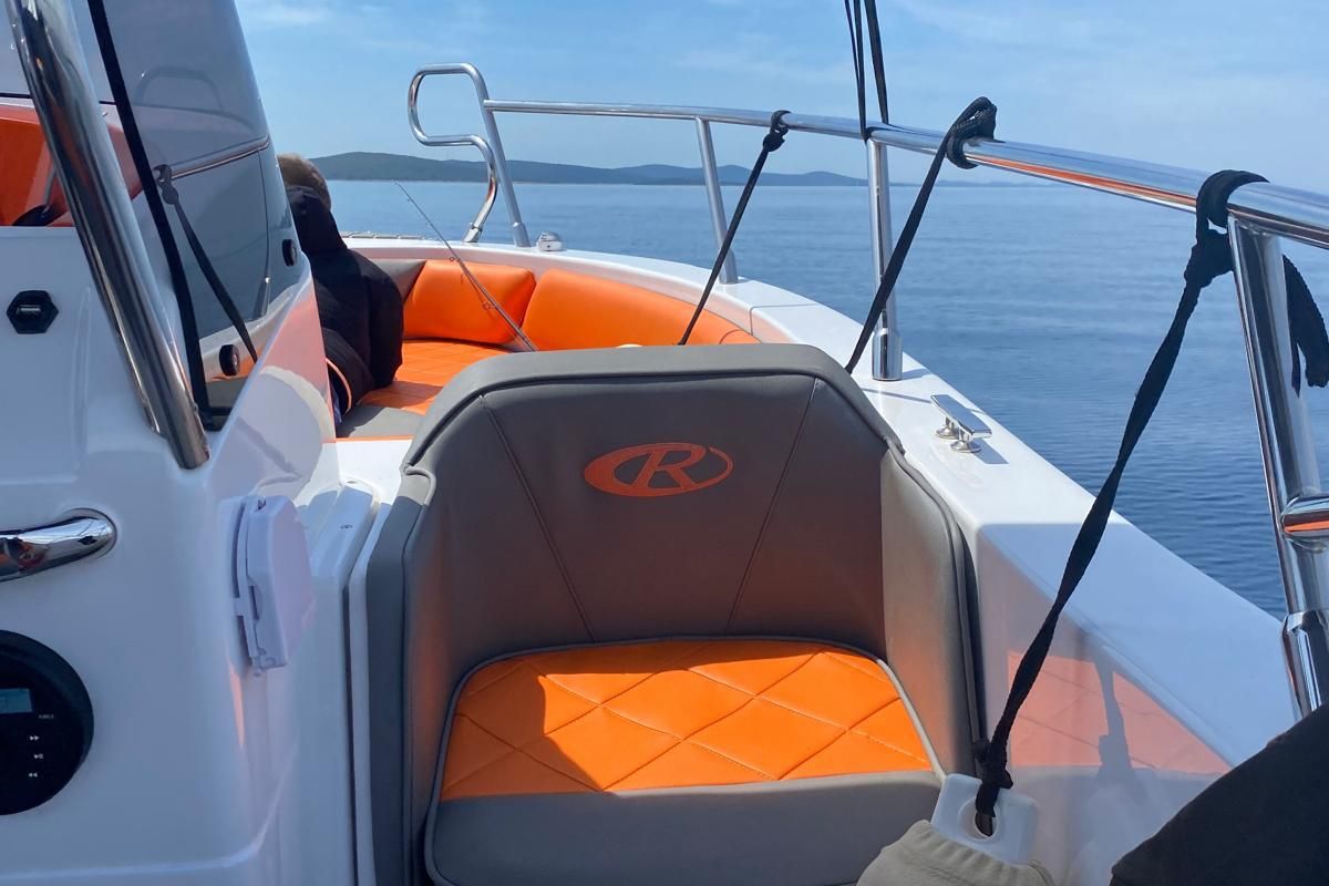 Deck of Rancraft RM 19, a Gulet Rancraft RM19 motorboat at Zadar, Croatia