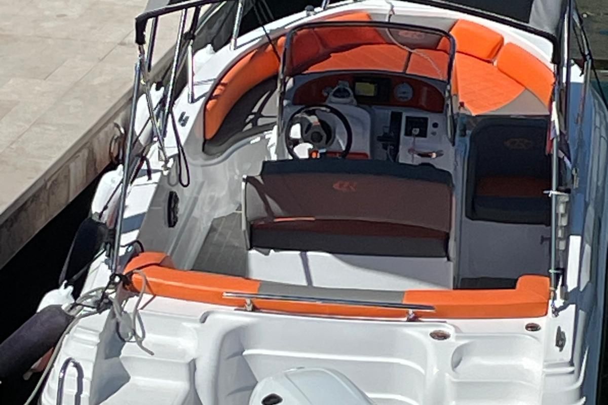 Deck of Rancraft RM 19, a Gulet Rancraft RM19 motorboat at Zadar, Croatia