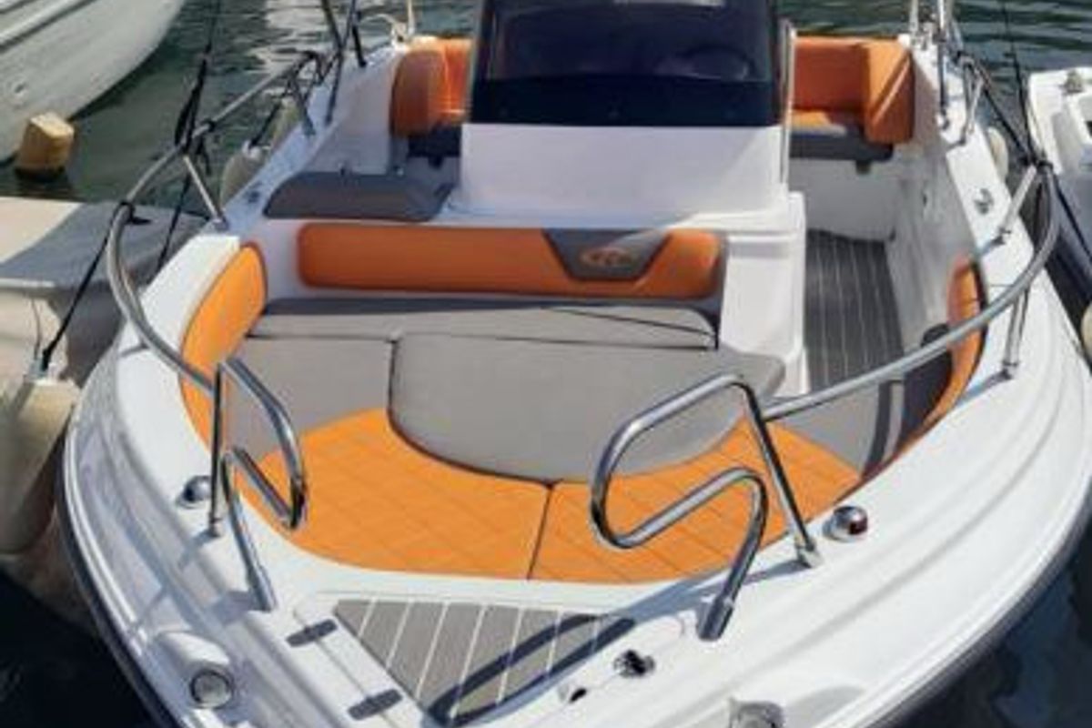 Deck of Rancraft RM 19, a Gulet Rancraft RM19 motorboat at Zadar, Croatia