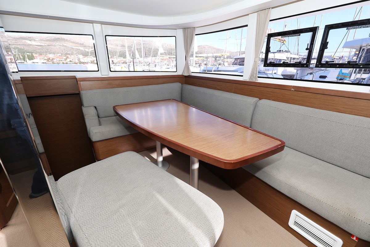 Salon of Easy Course, a Lagoon 42 catamaran at Grad Trogir, Croatia