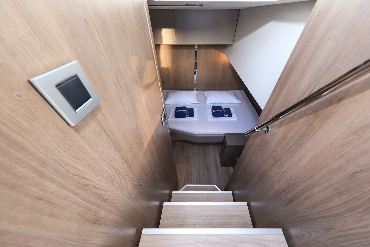 Cabin on Carpe Diem, a Bali 4.8 catamaran at Grad Trogir, Croatia