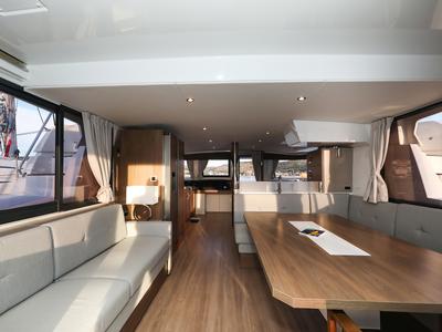 Salon of Carpe Diem, a Bali 4.8 catamaran at Grad Trogir, Croatia