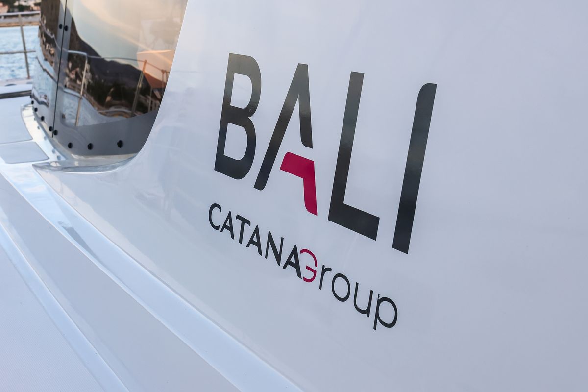 Carpe Diem, a Bali 4.8 catamaran at Grad Trogir, Croatia