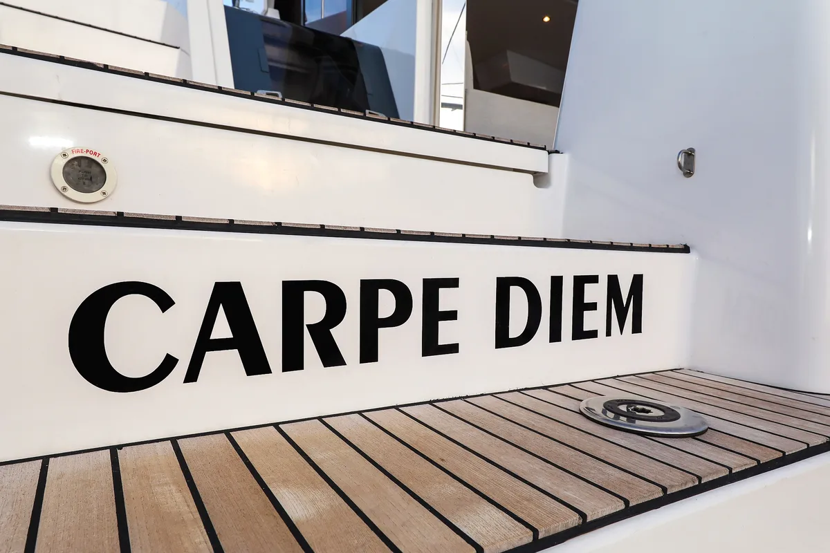 Carpe Diem, a Bali 4.8 catamaran at Grad Trogir, Croatia