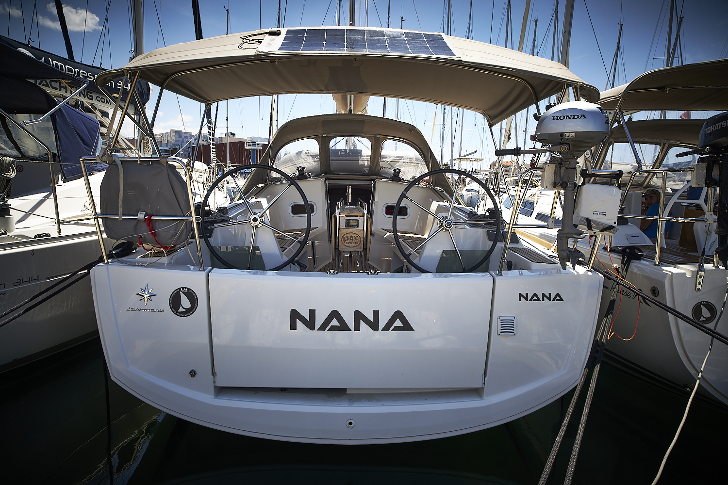Nana, a Jeanneau Sun Odyssey 349 sailboat at Grad Biograd na Moru, Croatia