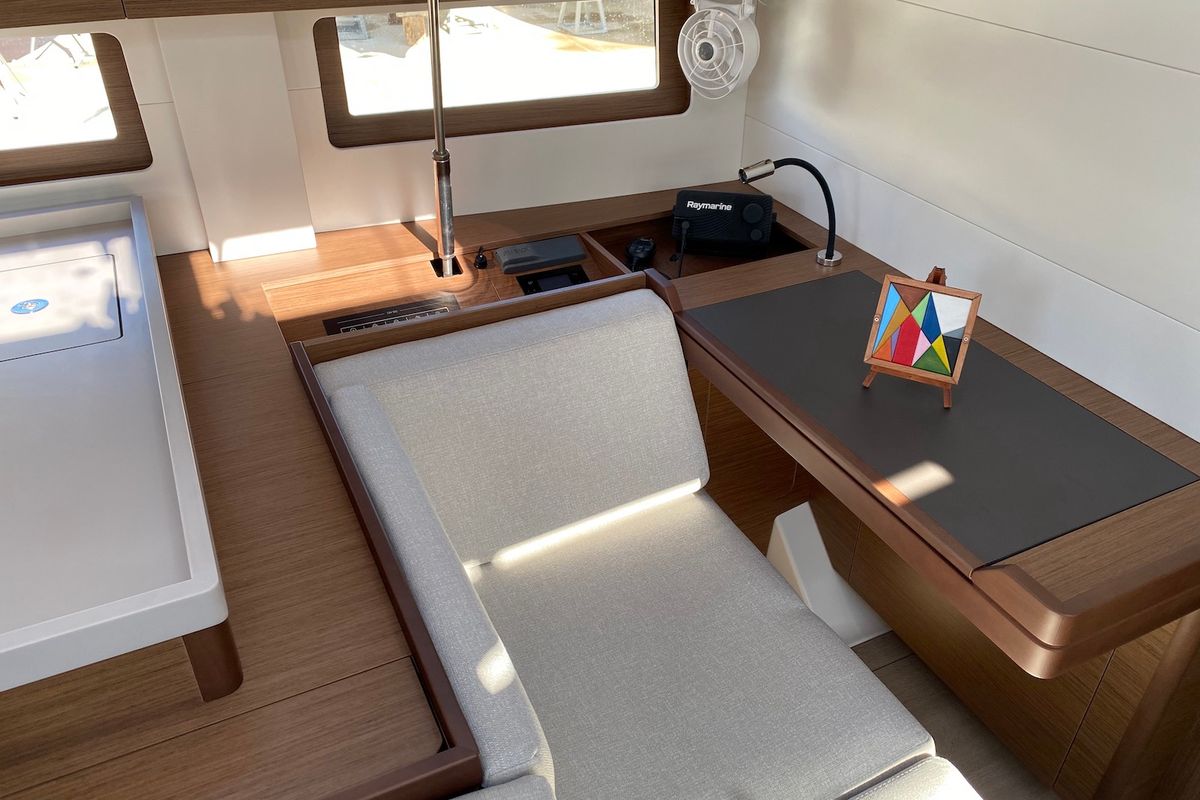 Salon of Kallisto, a Beneteau Oceanis 51.1 sailboat at Athens, Greece