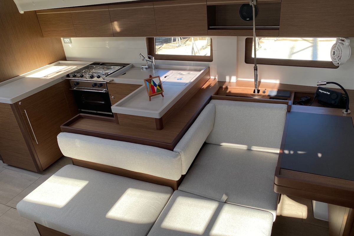 Galley of Kallisto, a Beneteau Oceanis 51.1 sailboat at Athens, Greece