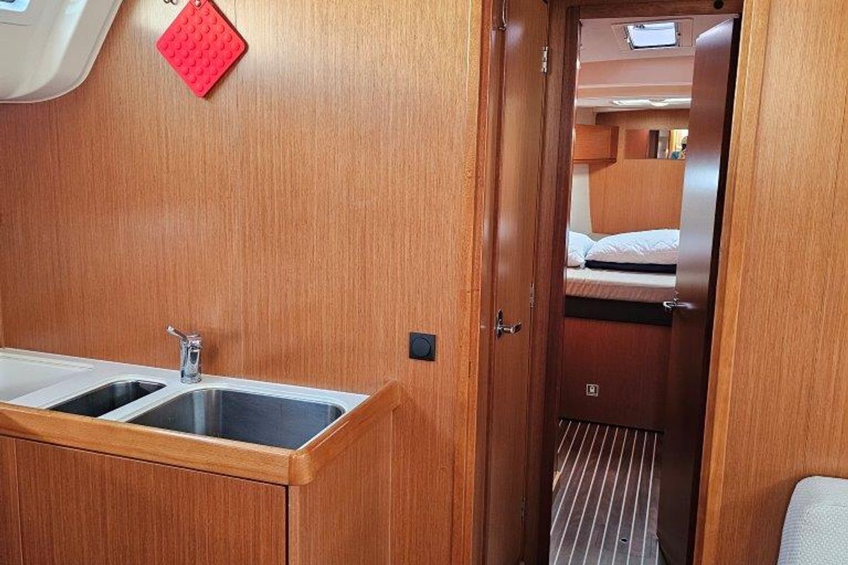 Galley of Salvia, a Bavaria 51 Cruiser sailboat at Municipal Unit of Lefkada, Greece