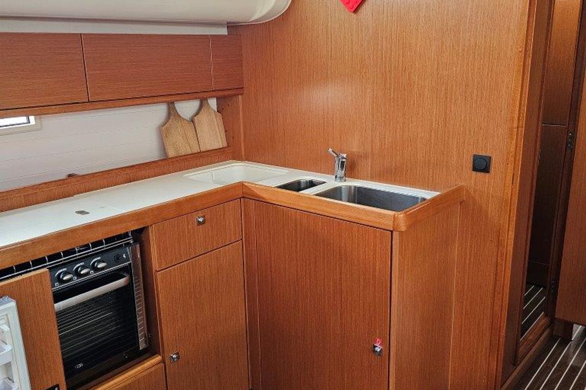 Galley of Salvia, a Bavaria 51 Cruiser sailboat at Municipal Unit of Lefkada, Greece