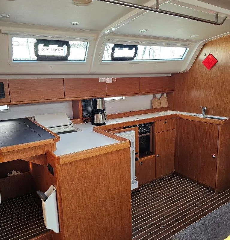 Galley of Salvia, a Bavaria 51 Cruiser sailboat at Municipal Unit of Lefkada, Greece